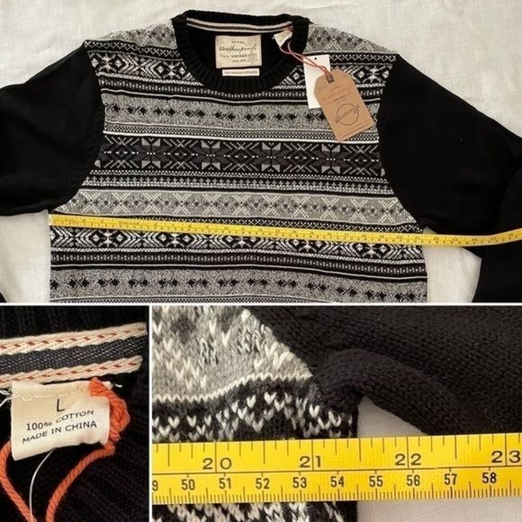 Original Weatherproof Vintage Style Holiday Sweater sz L New 100% Cotton - Picture 7 of 9